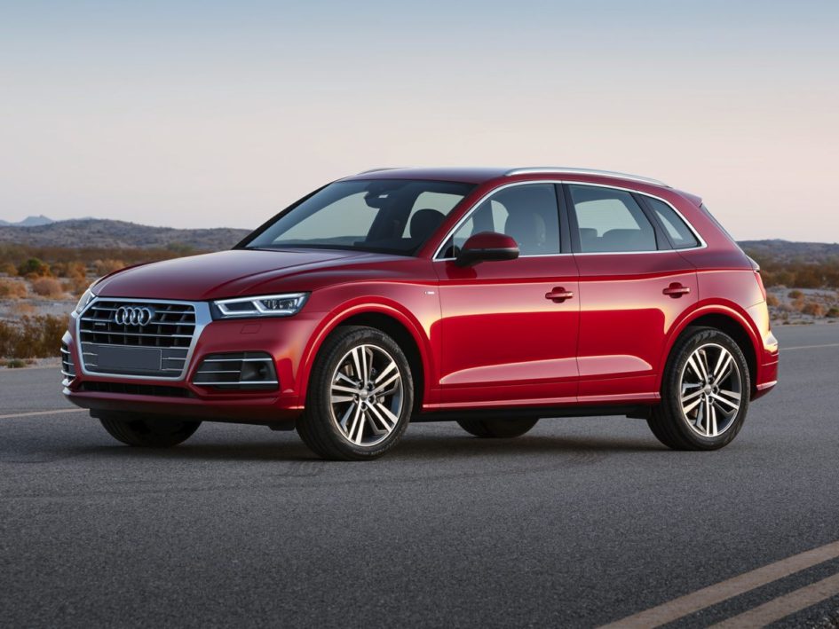 Red 2018 Audi Q5 side view