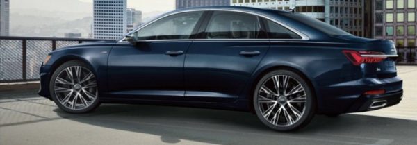 2020 audi a6 parked on a parking deck